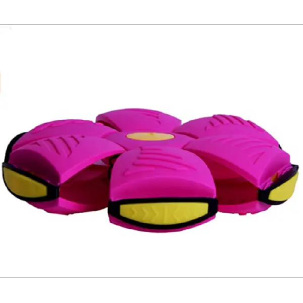 Літаючий мяч-тарілка фрісбі трансформер Рожевий
