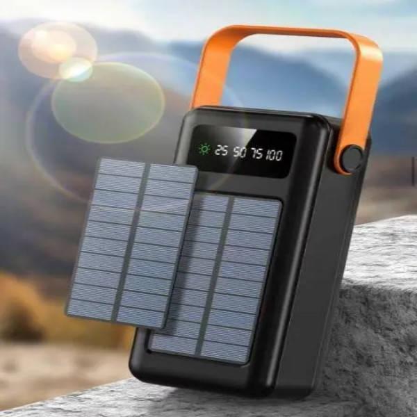 Power Bank із сонячною панеллю та проводами 60000 YM-636 CX Чорний