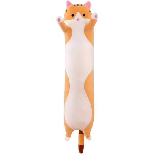 М'яка іграшка-подушка Кіт Батон обіймашка 90см Коричневий