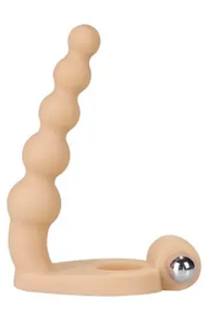 Насадка на член для подвійного проникнення з вібрацією — The Ultra Soft Double Bead 6.5"