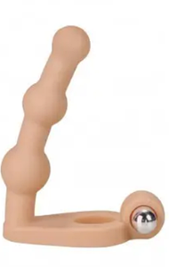 Насадка на член для подвійного проникнення з вібрацією — The Ultra Soft Double Bead 6"