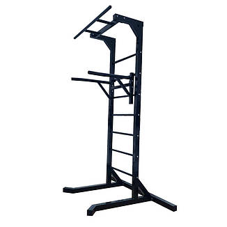 Турнік + бруси підлогова стійка 50х50 мм KZ-834 Спортивні стінки і турніки для будинку розбірна, фото 1