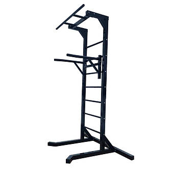 Турнік + бруси підлогова стійка 60х60 мм KZ-834 Спортивні стінки і турніки для будинку розбірна, фото 2