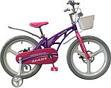 Дитячий магнієвий велосипед полегшений, литі диски, фіолетовий для дівчинки, фото 2