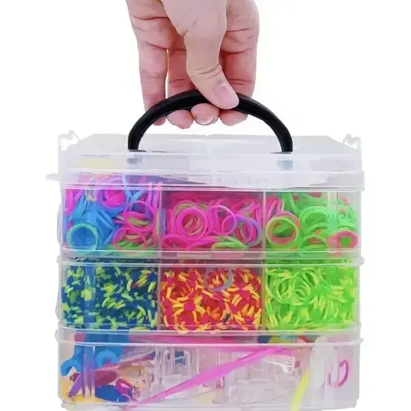 Набір силіконових гумок для плетіння в маленькому боксі + верстат