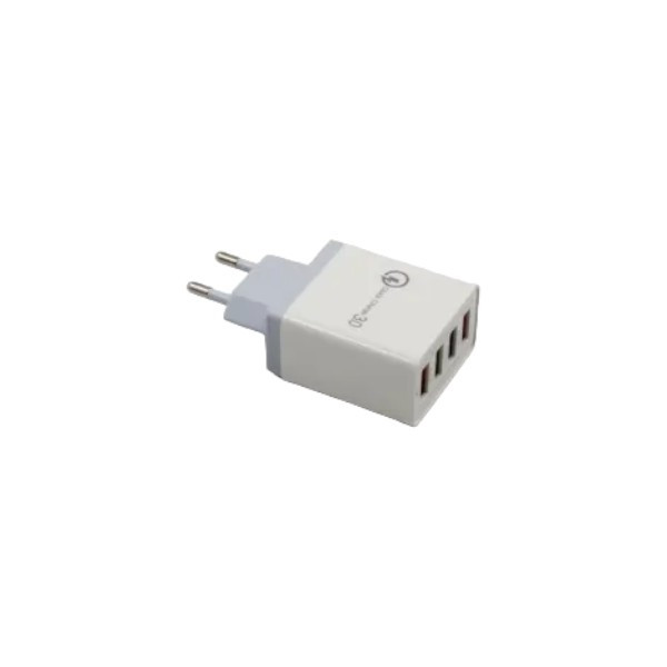 Адаптер Fast Charge 220v на 4 USB D22 Білий