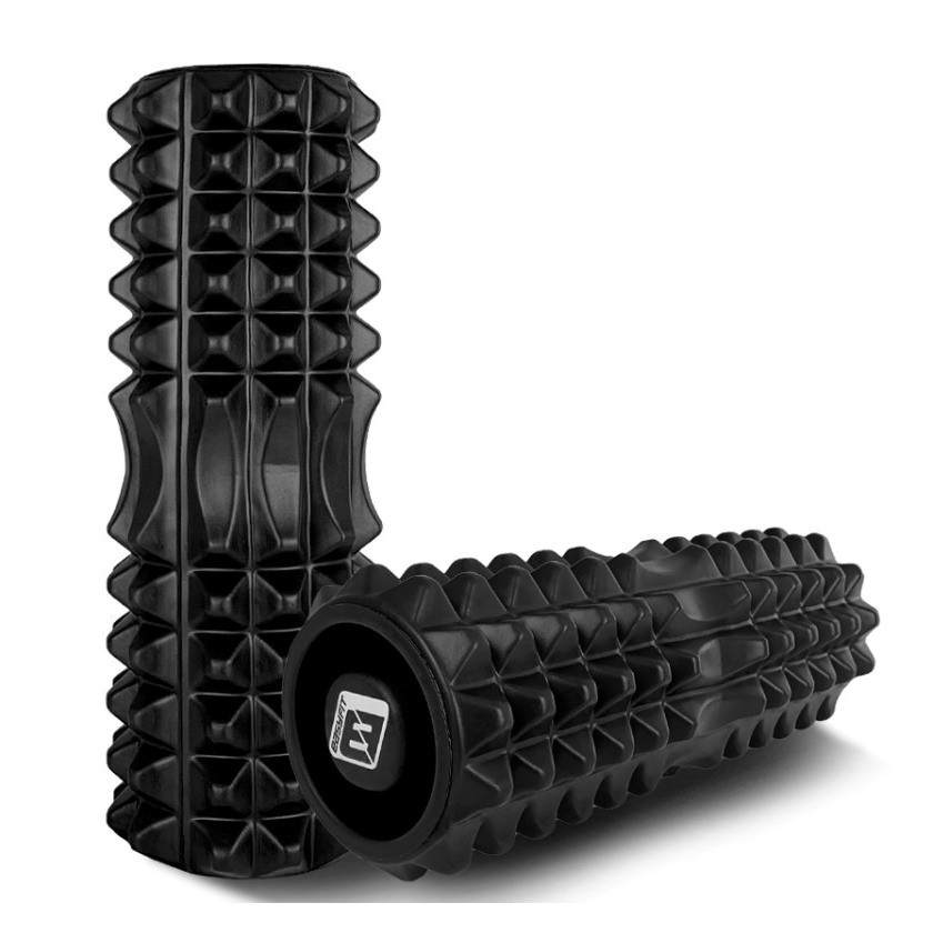 Масажний ролик EasyFit EF-2022a-BK, EVA-піна, чорний, 33×13 см - для йоги, фітнесу, реабілітації, фото 1