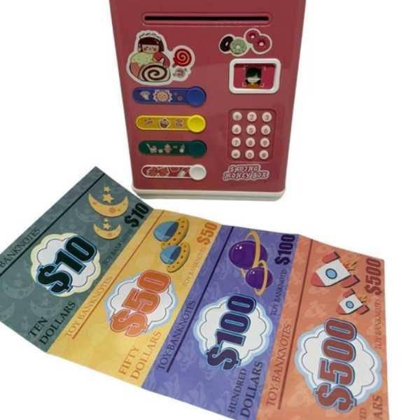 Сейф скарбничка з купюроприймачем та відбитком пальця 778A-2 Рожевий