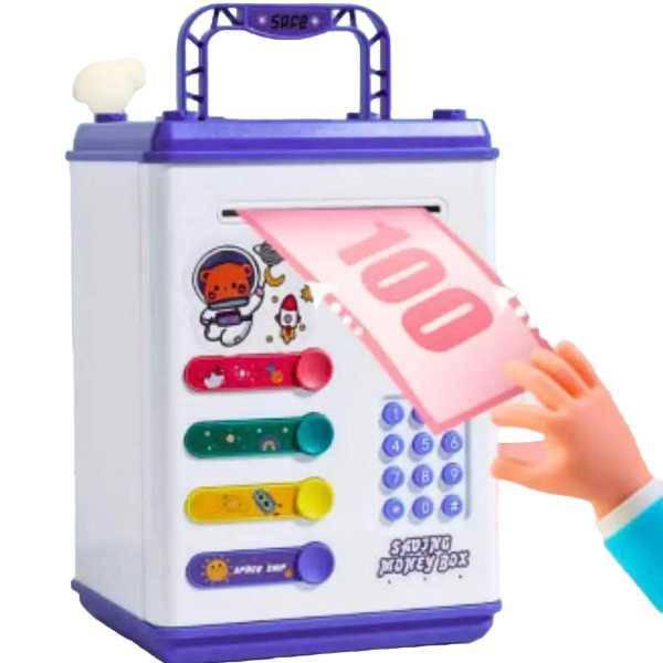 Сейф скарбничка з купюроприймачем та відбитком пальця 778A-1 Фіолетовий