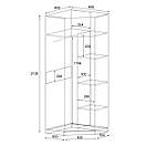 Кутова шафа зі штангою та полицями. 80х80 см., фото 2