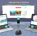 Бездротова мишка трекбол JOMAA з ергономічною формою, фото 5