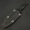 Брелок з фіксованим лезом Тактичний ніж Чорний ABS-пластик Ручка Багатофункціональний Дикий Виживання з чохлом, фото 3