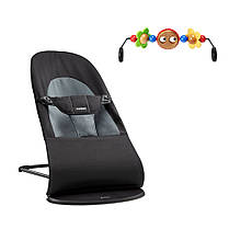 Крісло-шезлонг BabyBjorn Balance Soft Black/Grey+іграшка, фото 2