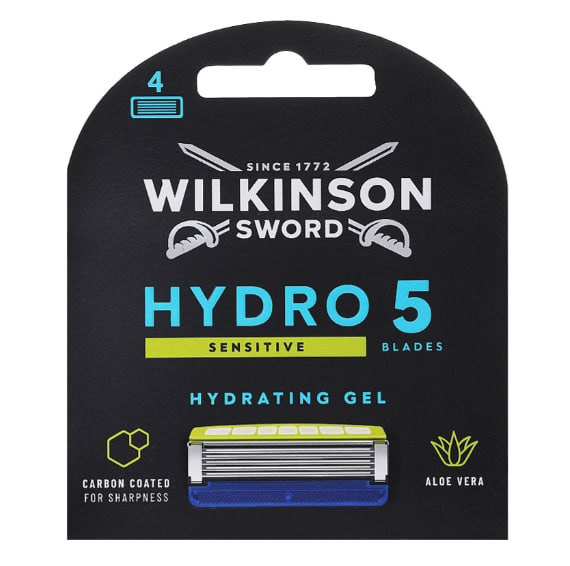 Змінні касети для гоління Wilkinson Sword Hydro 5 Sensitive Hydrating Gel (4 шт.) 02888, фото 1