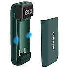 Зарядний пристрій-павербанк LiitoKala Lii-MP2 на 2 канали для акумуляторів, зелений, фото 8