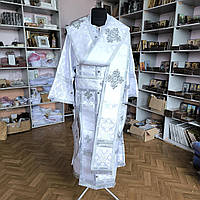 Біле архієрейське облачення із парчі