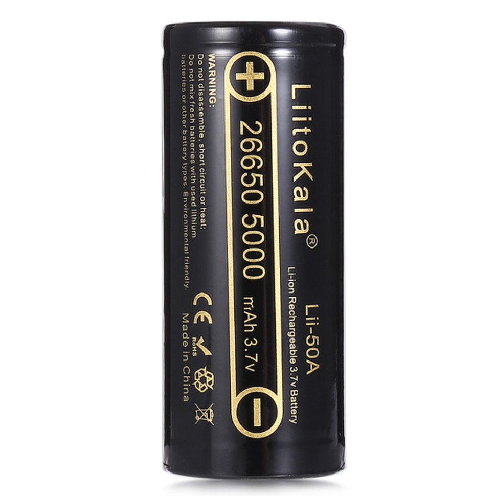 Акумулятор Liitokala Lii-50A 5000 mAh 20A 26650 Li-ion, фото 1