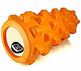 Масажний ролик EasyFit EF-2015-OR, EVA-піна, помаранчевий, 33×14 см - для йоги, фітнесу, реабілітації, фото 3