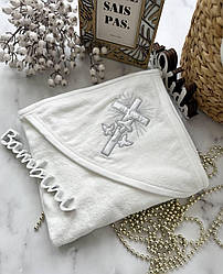 Рушник для хрещення з вишивкою Білий 0008, BABY, Білий, Унісекс, Весна Осінь, 3 місяці