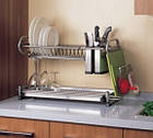 Сушка для посуду і столових приладів, нержавійка 80 см, фото 4