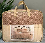 Постільна білизна велюрова тепла Полоска, євро комплект: підковдра 200×230 см, наволочки 50×70 см, модель "Шарпей", фото 4