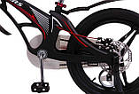 Дитячий магнієвий 14 Mars велосипед полегшений, литі диски, складане кермо, чорний для хлопчика, фото 8