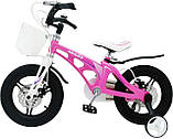 Дитячий магнієвий 20 Mars велосипед полегшений, литі диски, рожевий для дівчинки, фото 4