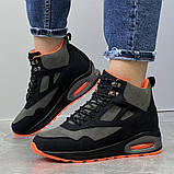 36-39р. Кросівки жіночі зимові на хутрі яскраві чорні (20816523), фото 2