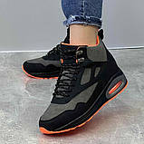 36-39р. Кросівки жіночі зимові на хутрі яскраві чорні (20816523), фото 4