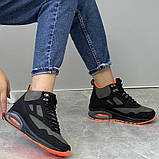 36-39р. Кросівки жіночі зимові на хутрі яскраві чорні (20816523), фото 8