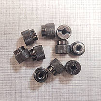 Гайка М3 з накаткою, латунь, безінструментальна, рифлена, 10 шт, фото 2