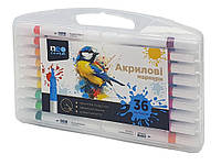 Маркери Neo Line 4061-36SH акрилові 36кольорів в пластиковому пеналі