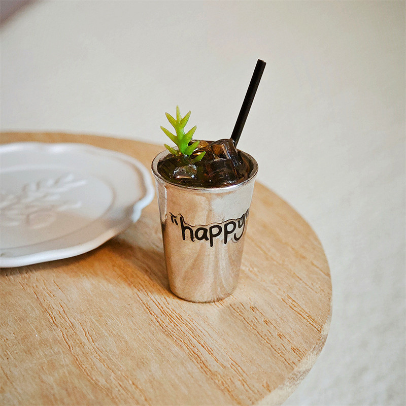 Мініатюра коктейль з льодом у срібному стакані 1.5 см, фото 1