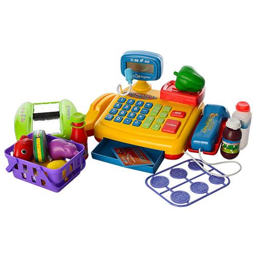 Дитяча каса касовий апарат Limo Toy 7018-UA сканер, калькулятор, мікрофон, звук, світло, фото 1