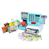 Касовий апарат 3286 дитяча каса, калькулятор, сканер, звук, світло, фото 2