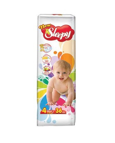 Підгузки дитячі NewSleepy Maxi-4 (8-18кг) 36шт, фото 1