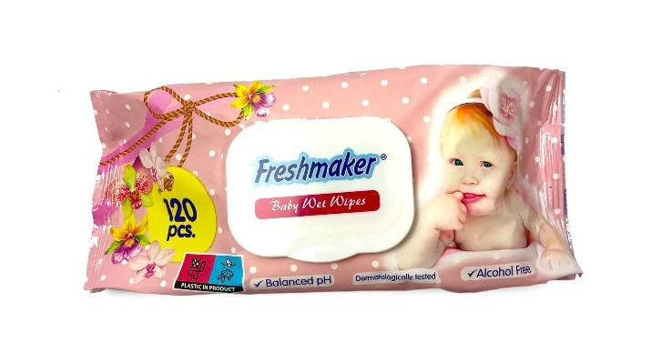 Вологі серветки для дітей Freshmaker BABY 120 шт, фото 1