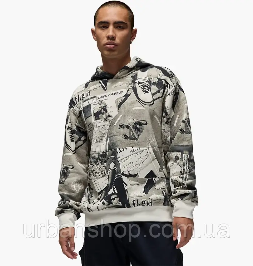 Urbanshop com ua Худі чоловіче Air Jordan Brooklyn Fleece Grey FV7297-010 РОЗМІРИ ЗАПИТУЙТЕ