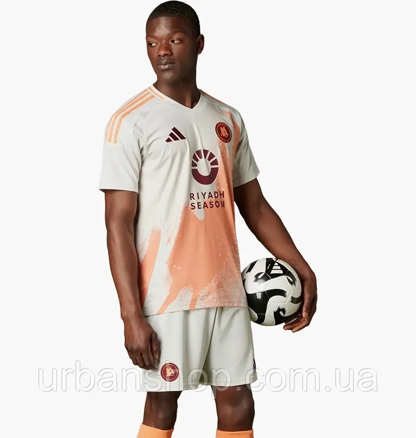 Urbanshop com ua Футболка чоловіча Adidas As Roma 24/25 Away Beige IS5405 РОЗМІРИ ЗАПИТУЙТЕ