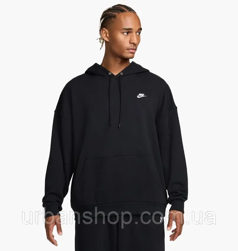 Urbanshop com ua Худі чоловіче Nike Club Ft Oversized Po Hdy Black HJ1816-010 РОЗМІРИ ЗАПИТУЙТЕ