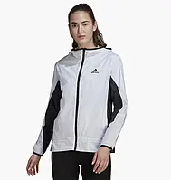 Urbanshop com ua Вітровка жіноча Adidas Aeroready Logo Running Windbreaker White/Black Hf2149 РОЗМІРИ