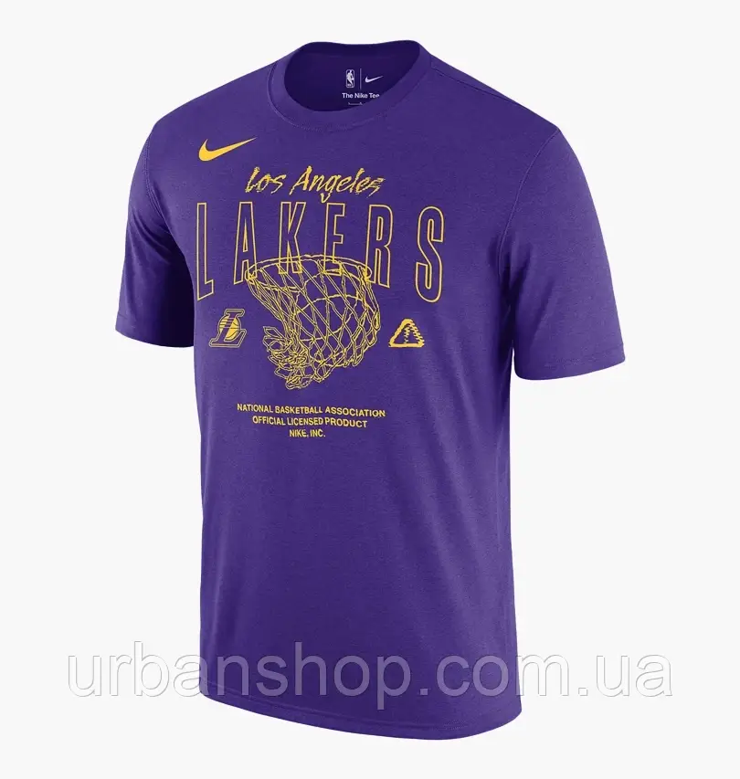 Urbanshop com ua Футболка чоловіча Nike T-Shirt Nba Los Angeles Lakers Courtside Max90 Violet FJ0375-504