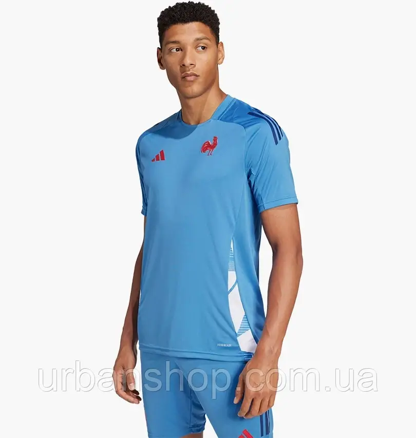 Urbanshop com ua Футболка чоловіча Adidas France Performance Light Blue JC7164 РОЗМІРИ ЗАПИТУЙТЕ