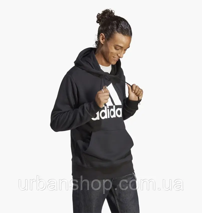 Urbanshop com ua Худі чоловіче Adidas Essentials French Terry Big Logo Hoodie Black Ic9363 РОЗМІРИ ЗАПИТУЙТЕ