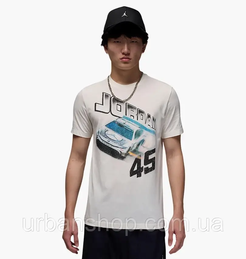 Urbanshop com ua Футболка чоловіча Nike Brand Car Ss Crew White IB7351-133 РОЗМІРИ ЗАПИТУЙТЕ