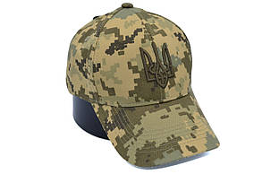 Бейсболка класична Atrics з гербом України 57-61 см піксель ЗСУ (А 0919-1045), фото 1