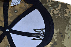 Бейсболка класична Atrics з гербом України 57-61 см піксель ЗСУ (А 0919-1045), фото 2