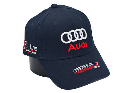 Кепка Sport Line з автомобильним логотипом Audi 55-58 см темно-синя (S 0919-1046), фото 1