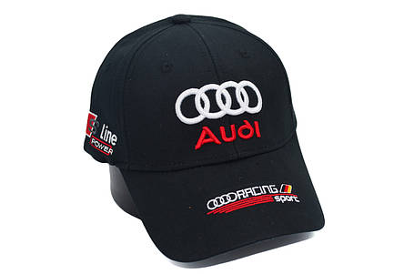 Кепка Sport Line з автомобильним логотипом Audi 55-58 см чорна (S 0919-1047), фото 1