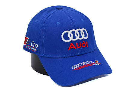 Кепка Sport Line з автомобильним логотипом Audi 55-58 см синя (S 0919-1048), фото 1